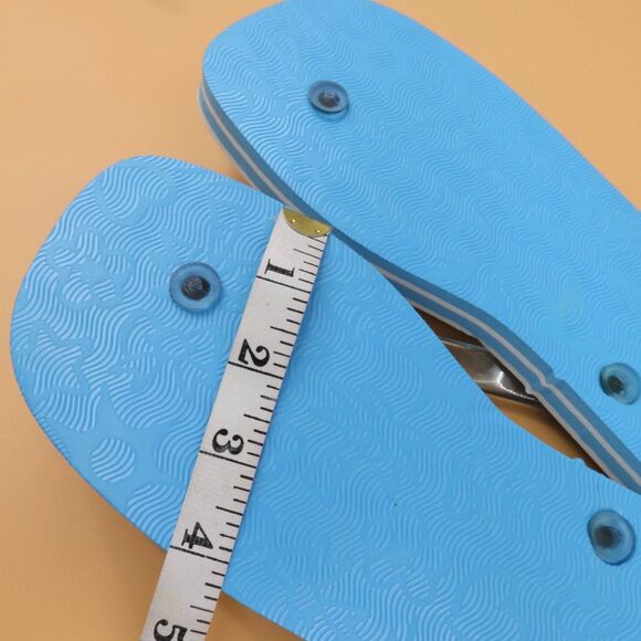 Vintage 2005 Sanrio Hello Kitty Chococat Flip Flops Womens Size Large Blue - Picture 10 of 12